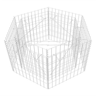 vidaXL Strat înălțat gabion hexagonal, 100 x 90 x 50 cm