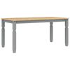 vidaXL Masă de sufragerie "Corona", gri 160x80x75 cm lemn masiv de pin