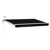 vidaXL Cort electric retractabil Negru și Alb 3 x 2,5 m