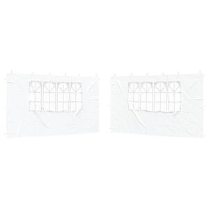 vidaXL Perete lateral pentru cort de petrecere 2 buc. 400 x 195 cm Alb