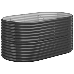 vidaXL Strat &icirc;nălțat grădină 152x80x68 cm oțel galvanizat