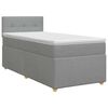 vidaXL Pat boxspring cu saltea Gri deschis 90 x 190 cm Țesătură