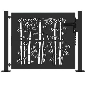 vidaXL Poartă de grădină 110 x 105 cm Oțel vopsit electrostatic Blocat