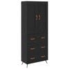 vidaXL Bufet Stejar Negru 69,5 x 34 x 180 cm Lemn prelucrat