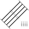 vidaXL Grilă Fereastră 115 x 60 cm Oțel vopsit electrostatic Negru