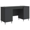 vidaXL Birou cu raft cu ușă Negru 142,5 x 50 x 75 cm Lemn prelucrat