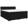 vidaXL Pat boxspring cu saltea Negru 140 x 190 cm Țesătură