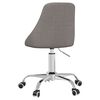 vidaXL Scaun de birou pivotant, gri &icirc;nchis, material textil