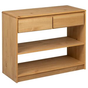 vidaXL Măsuță consolă "SAUDA", stejar, 89,5x36,5x73 cm, lemn masiv pin