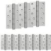 vidaXL Hinge 16 buc. 125 x 75 x 13 mm Argintiu Oțel