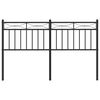 vidaXL Tăblie de pat metalică, negru, 140 cm