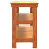 vidaXL Banc de lucru cu raft Maroniu cerat 181.5 x 50 x 80 cm