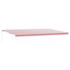 vidaXL Copertină retractabilă Roșu și Alb 600 &times; 350 cm