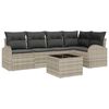 vidaXL Set de canapea 6 buc. Gri deschis Poliester