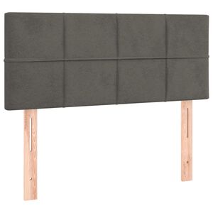 vidaXL Tăblie de pat, gri &icirc;nchis, 80x5x78/88 cm, catifea
