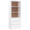 vidaXL Bibliotecă cu sertare &bdquo;ALTA&rdquo;, alb, 60x35x142 cm, lemn masiv pin