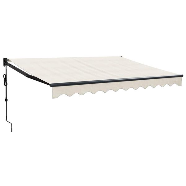 vidaXL Copertină retractabilă automată, crem, 3x2,5 m