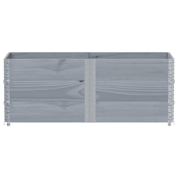 vidaXL Jardinieră de grădină, gri, 150x50 cm, lemn masiv pin