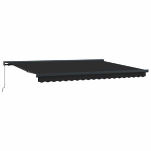 vidaXL Copertină retractabilă, antracit, 4x3 m, textil și aluminiu