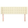 vidaXL Tăblie de pat cu aripioare crem 147x16x78/88 cm piele ecologică