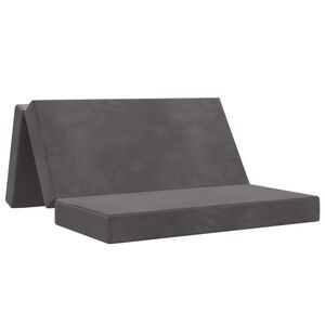 vidaXL Canapea Pat Pliabilă 140 x 67 x 45 cm Gri &icirc;nchis