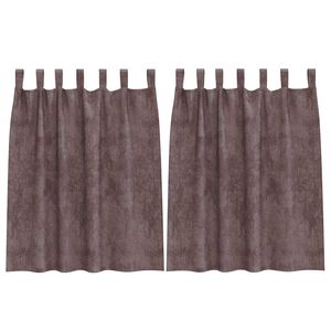 vidaXL Cortine din catifea 2 buc. Maro 140 x 140 cm Catifea