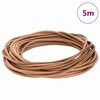 vidaXL Cord din Piele Maro &Oslash;5 mm x 5 m Piele