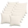 vidaXL Husă pentru pernă 12 buc. ALMELO Crem 45 x 45 cm cord