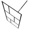 vidaXL Paravan de duș walk-in, negru, 80x195 cm, sticlă securizată