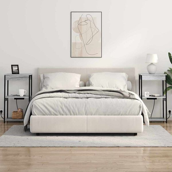 vidaXL Dulap de noapte Gri Sonoma 41 x 31 x 76 cm Lemn compozit