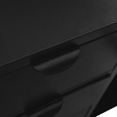 vidaXL Servantă, negru, 105x35x70 cm, oțel și sticlă securizată