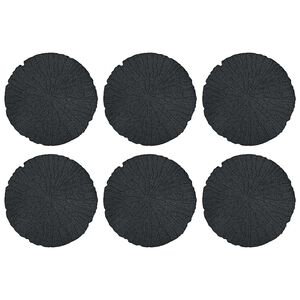 vidaXL Piatra de pași 6 pcs Negru &Oslash; 45 x 1,8 cm Cauciuc