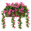 vidaXL Flori Artificiale Roșu purpuriu 55 x 20 x 55 cm PE și oțel