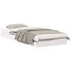 vidaXL Cadru de pat Alb 90 x 220 cm Lemn de pin masiv