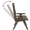 vidaXL Scaune de grădină rabatabile, 2 buc., cafeniu, plastic