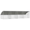 vidaXL Cușcă pentru găini cu 4 uși 4 buc. Argintiu 800x200x200cm
