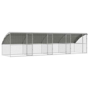 vidaXL Cușcă pentru pui 4 buc. Argintiu 800 x 200 x 200 cm