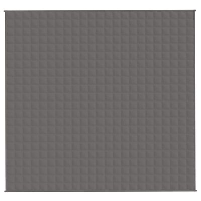 vidaXL Pătură cu greutăți, gri, 200x235 cm, 15 kg, material textil