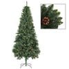 vidaXL Brad de Crăciun artificial cu conuri de pin, verde, 210 cm