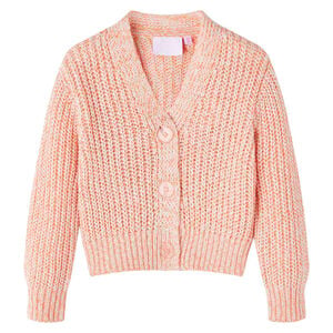 vidaXL Cardigan copii tricotat roz combinat 104