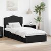 vidaXL Pat cu storage cu headboard Negru 90 x 190 cm Lemn compozit