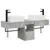 vidaXL Set dulap baie 3 buc. Gri Beton 136 x 35 x 80 cm Lemn prelucrat