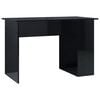 vidaXL Birou, negru extralucios, 110 x 60 x 73 cm, lemn prelucrat
