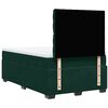 vidaXL Pat box spring cu saltea, verde &icirc;nchis, 120x190 cm, catifea