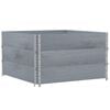 vidaXL Jardinieră de grădină, gri, 100x100 cm, lemn masiv pin