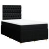 vidaXL Pat box spring cu saltea, negru, 120x190 cm, catifea