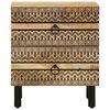 vidaXL Noptiere, 2 buc., negru, 40x33,5x46 cm, lemn masiv mango brut