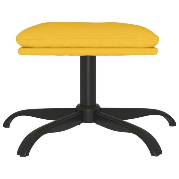 vidaXL Taburet, galben muștar, 60x60x36 cm, material textil