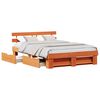 vidaXL Cadru de pat Maroniu cerat 150 x 200 cm Lemn de pin masiv