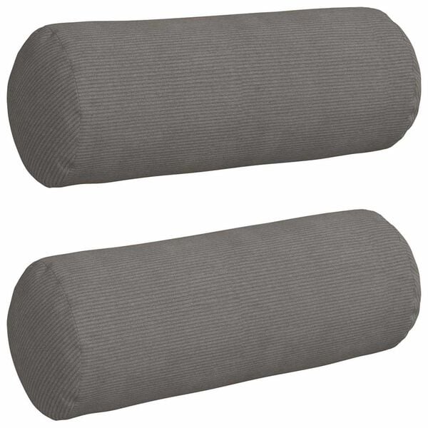 vidaXL Perne Bolster 2 pcs Gri deschis &Oslash; 25 x 70 cm